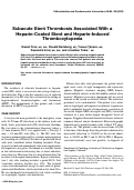 Cover page: Subacute stent thrombosis associated with a heparin‐coated stent and heparin‐induced thrombocytopenia