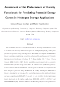 Cover page: Assessment of Performance of Density Functionals for Predicting Potential Energy Curves in Hydrogen Storage Applications