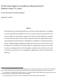 Cover page: Do Elections Improve Constituency Responsiveness? Evidence from US Cities
