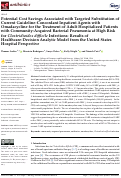 Cover page: Potential Cost Savings Associated with Targeted Substitution of Current Guideline-Concordant Inpatient Agents with Omadacycline for the Treatment of Adult Hospitalized Patients with Community-Acquired Bacterial Pneumonia at High Risk for Clostridioides difficile Infections: Results of Healthcare-Decision Analytic Model from the United States Hospital Perspective