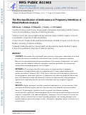 Cover page: The Misclassification of Ambivalence in Pregnancy Intentions: A Mixed‐Methods Analysis