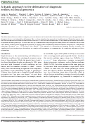 Cover page: A dyadic approach to the delineation of diagnostic entities in clinical genomics