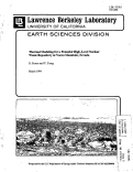 Cover page: Thermal Modeling for a Potential High-level Nuclear Waste Repository at Yucca Mountain, Nevada