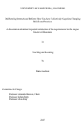 Cover page: Deliberating Instructional Reform: How Teachers Collectively Negotiate Changing Beliefs and Practices