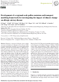 Cover page: Development of a regional-scale pollen emission and transport modeling framework for investigating the impact of climate change on allergic airway disease