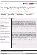 Cover page: Root vacuolar sequestration and suberization are prominent responses of Pistacia spp. rootstocks during salinity stress