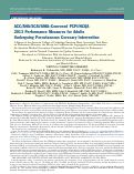 Cover page: ACC/AHA/SCAI/AMA-Convened PCPI/NCQA 2013 performance measures for adults undergoing percutaneous coronary intervention: a report of the American College of Cardiology/American Heart Association Task Force on Performance Measures, the Society for Cardiovascular Angiography and Interventions, the American Medical Association-Convened Physician Consortium for Performance Improvement, and the National Committee for Quality Assurance.