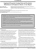 Cover page: Implanted Progestin Causing Pain and Psychiatric Disturbances in Porphyria Attack: A Case Report