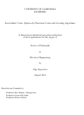 Cover page: Reed-Muller Codes: Spherically-Punctured Codes and Decoding Algorithms