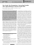Cover page: One Crystal, Two Temperatures: Cryocooling Penalties Alter Ligand Binding to Transient Protein Sites