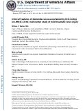 Cover page: Clinical features of dementia cases ascertained by ICD coding in LIMBIC-CENC multicenter study of mild traumatic brain injury.