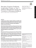 Cover page: Executive Function Predicting Longitudinal Change in Type 1 Diabetes Management During the Transition to Emerging Adulthood.