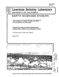 Cover page: Preliminary Analysis of Three-Dimensional Moisture Flow Within Yucca Mountain, Nevada