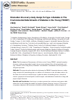 Cover page: Biomarker discovery study design for type 1 diabetes in The Environmental Determinants of Diabetes in the Young (TEDDY) study