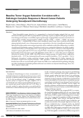 Cover page: Baseline Tumor Oxygen Saturation Correlates with a Pathologic Complete Response in Breast Cancer Patients Undergoing Neoadjuvant Chemotherapy