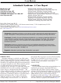 Cover page: Achenbach Syndrome: A Case Report