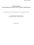 Cover page: 2007 Status Report: Savings Estimates for the ENERGY STAR(R) VoluntaryLabeling 
Program