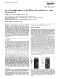 Cover page: New polymorphic markers in the vicinity of the pearl locus on mouse Chromosome 13