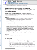 Cover page: MR Angiography of Renal Transplant Vasculature with Ferumoxytol: Comparison of High-Resolution Steady-State and First-Pass Acquisitions