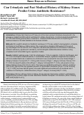 Cover page: Can Urinalysis and Past Medical History of Kidney Stones Predict Urine Antibiotic Resistance?