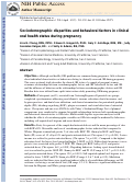 Cover page: Sociodemographic disparities and behavioral factors in clinical oral health status during pregnancy