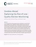 Cover page of Zombies Ahead: Explaining the Rise of Low-Quality Election Monitoring