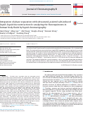 Cover page: Integration of phase separation with ultrasound-assisted salt-induced liquid–liquid microextraction for analyzing the fluoroquinones in human body fluids by liquid chromatography