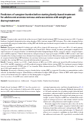 Cover page: Predictors of caregiver burden before starting family-based treatment for adolescent anorexia nervosa and associations with weight gain during treatment