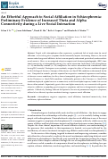 Cover page: An Effortful Approach to Social Affiliation in Schizophrenia: Preliminary Evidence of Increased Theta and Alpha Connectivity during a Live Social Interaction