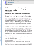 Cover page: High-Dose Immunosuppressive Therapy and Autologous Hematopoietic Cell Transplantation for Relapsing-Remitting Multiple Sclerosis (HALT-MS): A 3-Year Interim Report