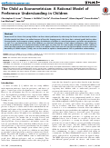 Cover page: The Child as Econometrician: A Rational Model of Preference Understanding in Children