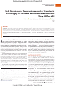 Cover page: Early Hemodynamic Response Assessment of Stereotactic Radiosurgery for a Cerebral Arteriovenous Malformation Using 4D Flow MRI