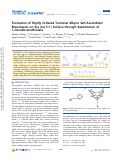 Cover page: Formation of Highly Ordered Terminal Alkyne Self-Assembled Monolayers on the Au{111} Surface through Substitution of 1‑Decaboranethiolate