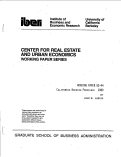 Cover page: California Housing Profiles: 1980