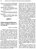 Cover page: Paleoecological Inferences from a  Faunal Analysis of CA-SFr-07