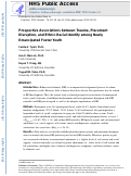 Cover page: Prospective associations between trauma, placement disruption, and ethnic‐racial identity among newly emancipated foster youth