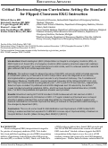 Cover page: Critical Electrocardiogram Curriculum: Setting the Standard for Flipped-Classroom EKG Instruction