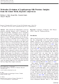 Cover page: Molecular Evolution of Lepidopteran Silk Proteins: Insights from the Ghost Moth, Hepialus californicus