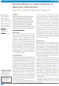 Cover page: Retained gallstones: an elusive complication of laparoscopic cholecystectomy