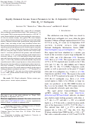 Cover page: Rapidly Estimated Seismic Source Parameters for the 16 September 2015 Illapel, Chile Mw 8.3 Earthquake