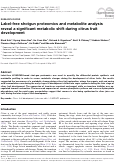 Cover page: Label-free shotgun proteomics and metabolite analysis reveal a significant metabolic shift during citrus fruit development