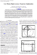 Cover page: Low-Thrust, High-Accuracy Trajectory Optimization