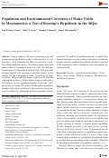 Cover page: Population and Environmental Correlates of Maize Yields in Mesoamerica: a Test of Boserup's Hypothesis in the Milpa