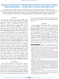 Cover page: Prevalence of Symptoms ≤12 Months After Acute Illness, by COVID-19 Testing Status Among Adults - United States, December 2020-March 2023.