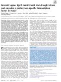 Cover page: Necrotic upper tips1 mimics heat and drought stress and encodes a protoxylem-specific transcription factor in maize