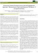 Cover page: Improving Clinical Practice Using a Novel Engagement Approach: Measurement, Benchmarking and Feedback, A Longitudinal Study.