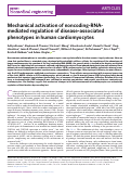 Cover page: Mechanical activation of noncoding-RNA-mediated regulation of disease-associated phenotypes in human cardiomyocytes