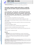 Cover page: Association of Genetic Variation With Cirrhosis: A Multi-Trait Genome-Wide Association and Gene–Environment Interaction Study