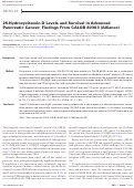 Cover page: 25-Hydroxyvitamin D Levels and Survival in Advanced Pancreatic Cancer: Findings From CALGB 80303 (Alliance)