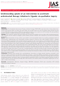 Cover page: Understanding uptake of an intervention to accelerate antiretroviral therapy initiation in Uganda via qualitative inquiry